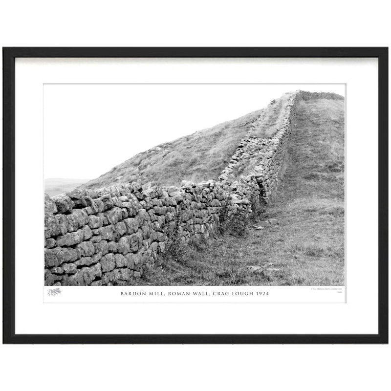Bardon Mill, Roman Wall, Crag Lough 1924 - Single Picture Frame Print, 40cm H x 50cm W x 2.3cm D