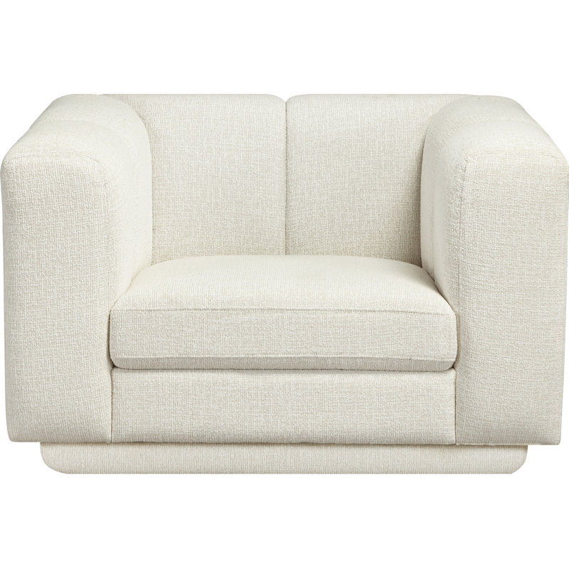Chaise rembourrée Chiquita, Tissu crème