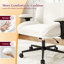 Chaise de bureau rembourrée de 28,3 po de largeur avec roulettes pour bureau à domicile, coiffeuse et dortoir-2067200340
