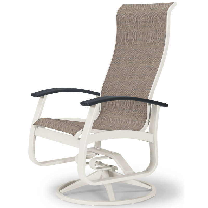 Chaise berçante Askar, Beacon taupe Sunbrella®, Neige texturée, Graphite classique P30