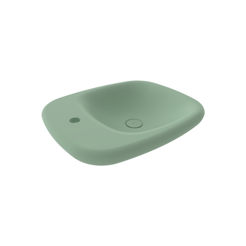 Fenice Vessel Bowl - 54x45cm 1TH, Matte Mint Green