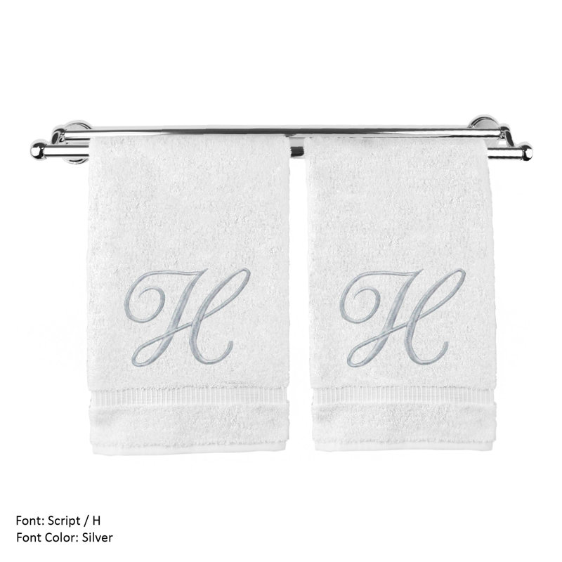 Super Plush Hand Towel, White/Silver, H