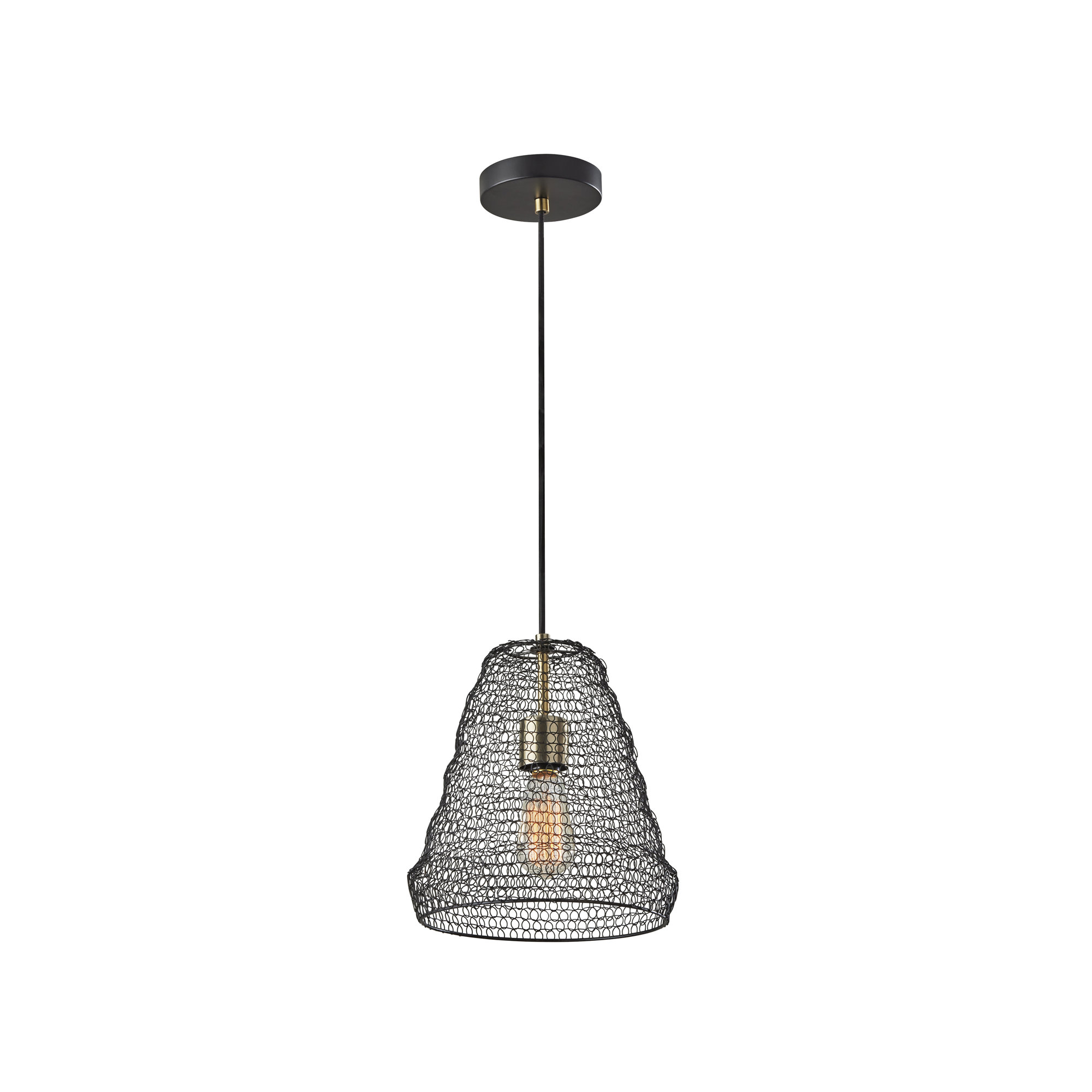 Rene Single Light Metal Pendant