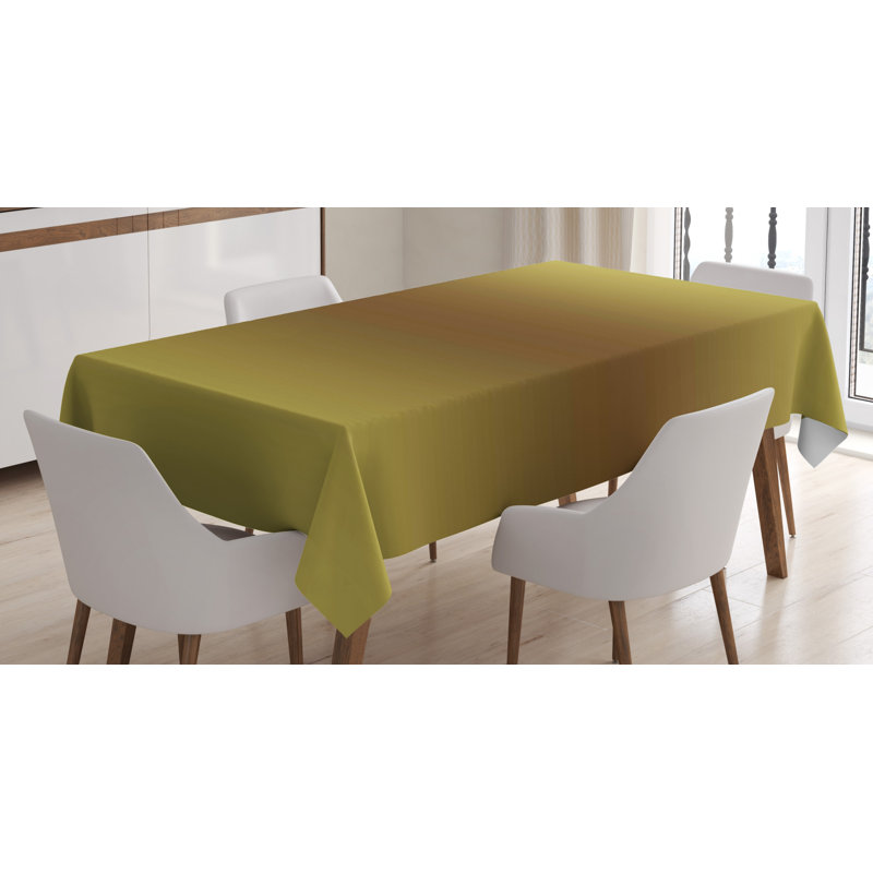 Ombre Tablecloth, 90" L x 60" W, Mustard/Brown