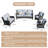 5 - Person Patio Conversation Set with Cushions-2001004969-2001004981