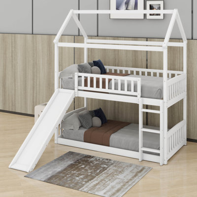 Twin Over Twin Bunk Bed With Slide