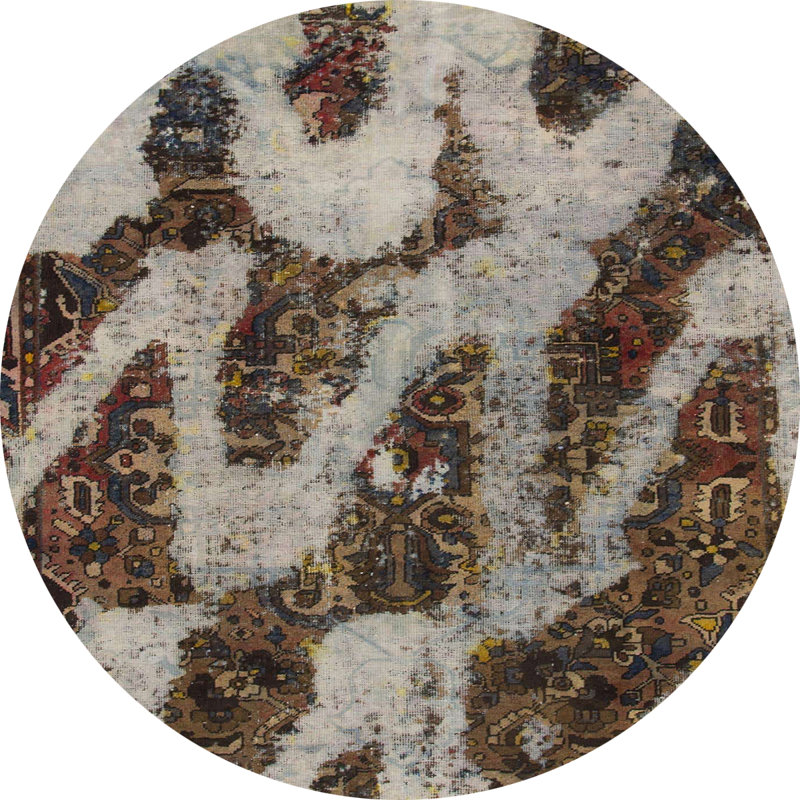 Tapis abstrait moderne 1149, Rond 8 pi