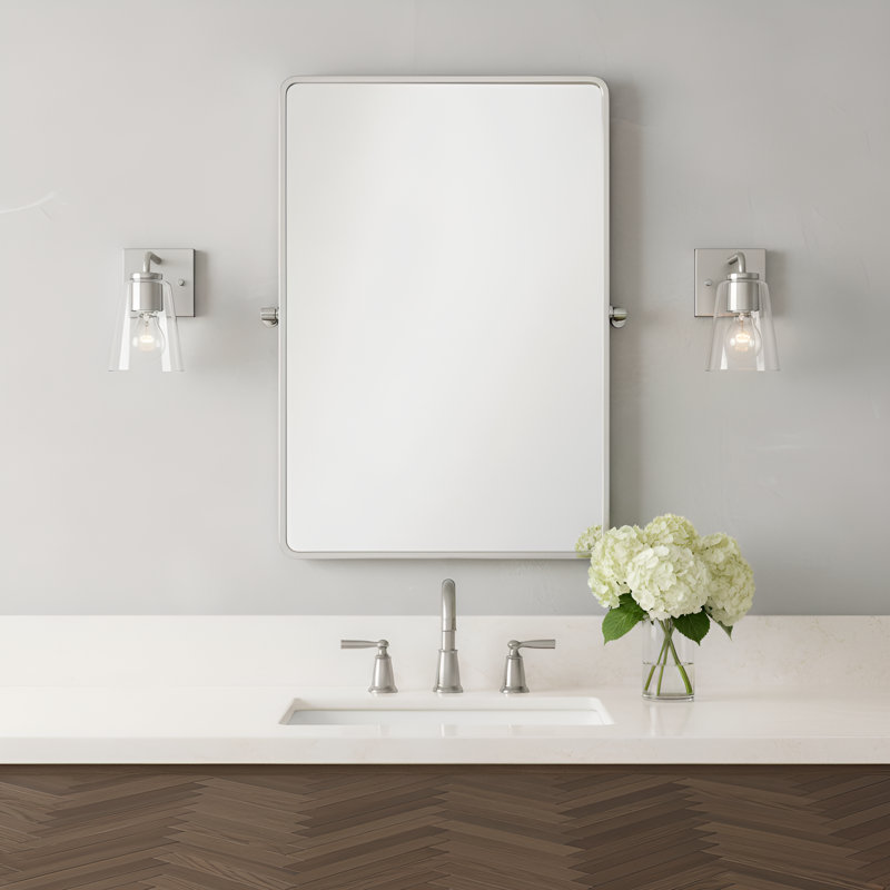 Miles Small Vanity from Generation Lighting , Clear, Brushed Nickel