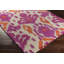Tapis décoratif rose/orange en laine Touffeté à la main Gioia ikat-26956673
