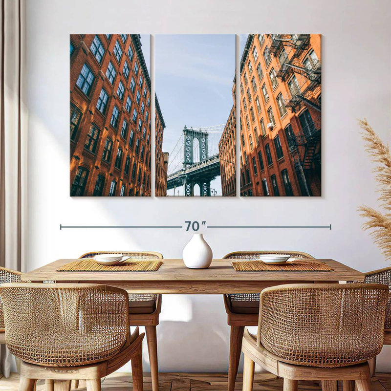 Lilie Manhattan Bridge Street Scenery, 42" H x 65" W