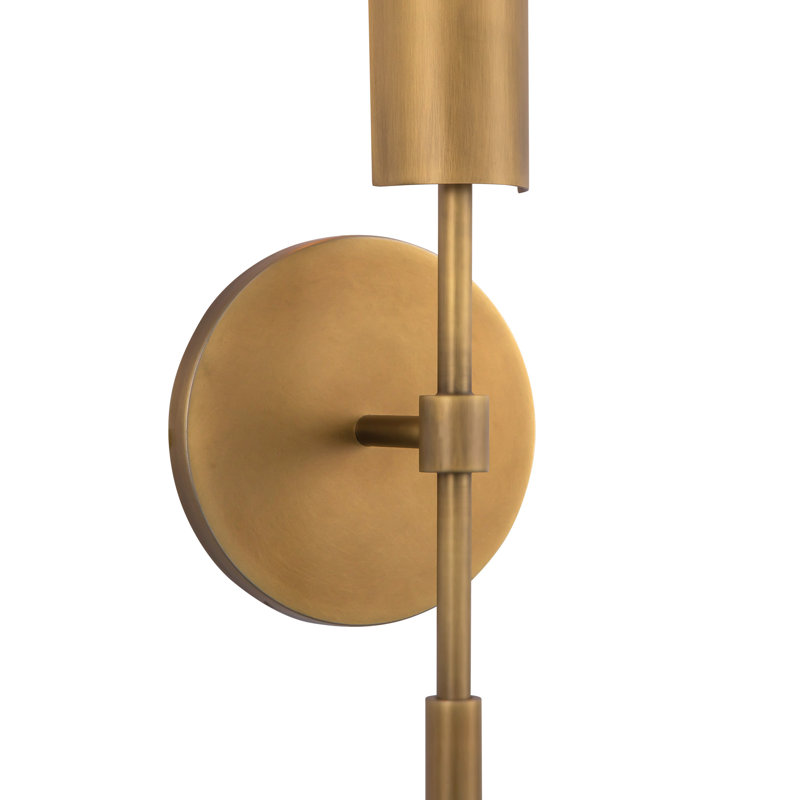 Astrid 1 - Light LED Bath Sconce, Vintage Brass