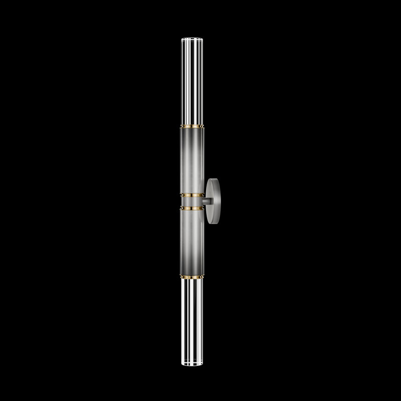 LED Wallchiere, Ombre Silver/Brass