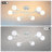 6-Light Adjustable Modern Sputnik Chandelier for Dining Room-787642815