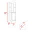 Armoire à linge, deux tablettes intérieures, deux tablettes ouvertes, une porte-763162258