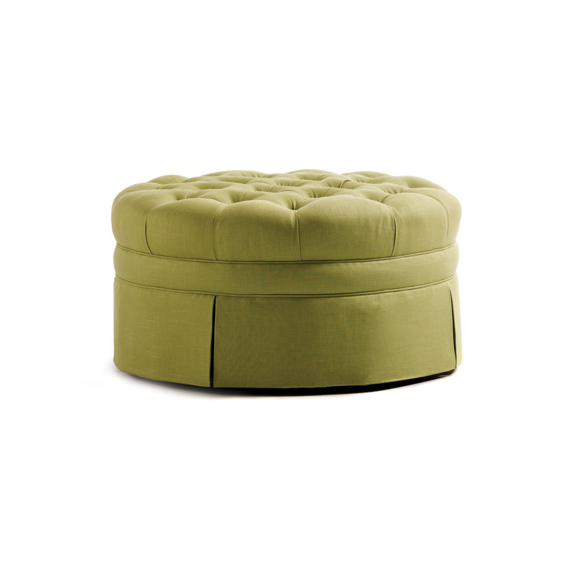Dinah Round Ottoman, Dreamy Seasalt