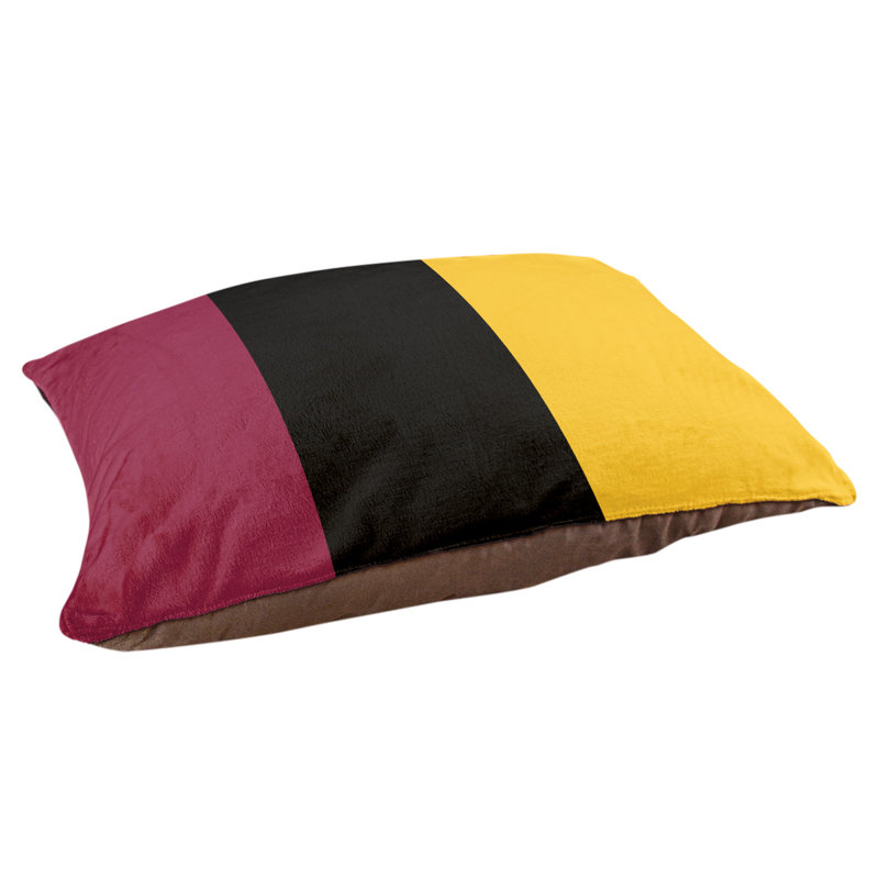 Oreiller Oklahoma, Très grand (l 50 po x P 40 po x H 7 po), Maroon/Black/Yellow