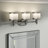 Newberry 3-Light 22.25 inch Wide Chrome Transitional Bathroom Vanity Lighting Fixture, White Frosted Opal Glass Shade, Dimmable, LED Compatible, Reversible Over the Mirror Mounted Wall Sconce-585841606-630928508