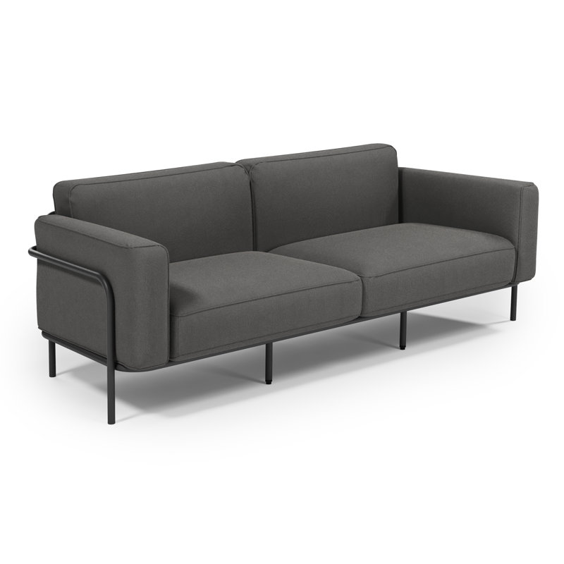 Allysun 214cm Wide Rectangle Metal Patio Sofa
