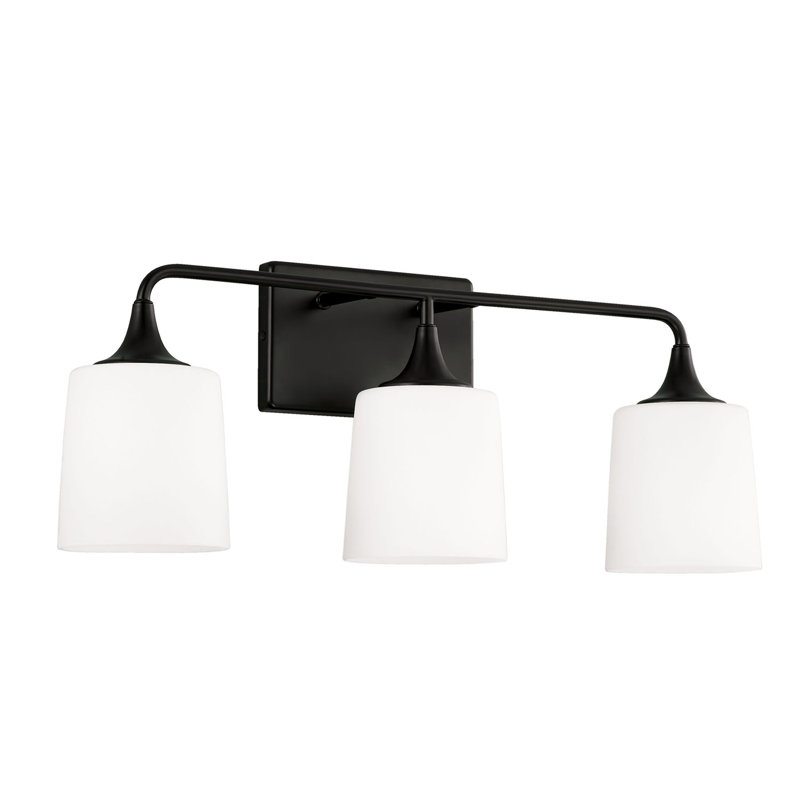 Pudsey 3 - Light Dimmable Vanity Light, Matte Black