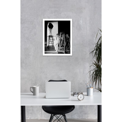 Clark Gable Posed on Sound Stage  Unframed Photograph on Paper