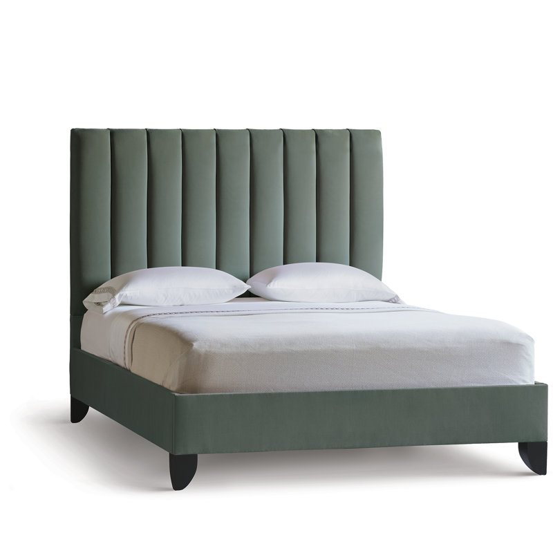 Tête de lit tapissier Kyler, Vert, Grand