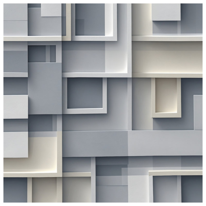 Gray Geometric Layers Blankets, 60in W x 80in H