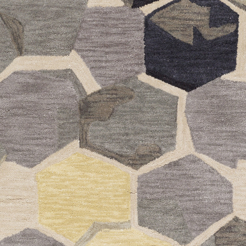 Tapis touffeté à la main Hebert, Rectangle 8 pi x 10 pi