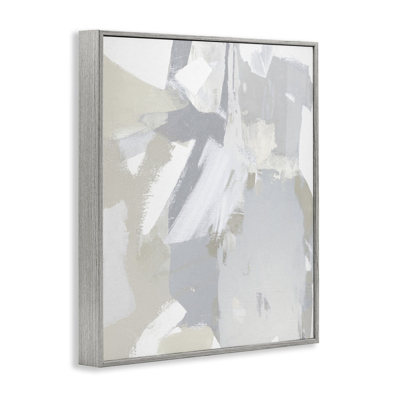 Neutral Tones Grey & Beige Framed Giclee, design by Rachel Springer, 20" H x 16" W, Farmhouse Gray Framed Giclee