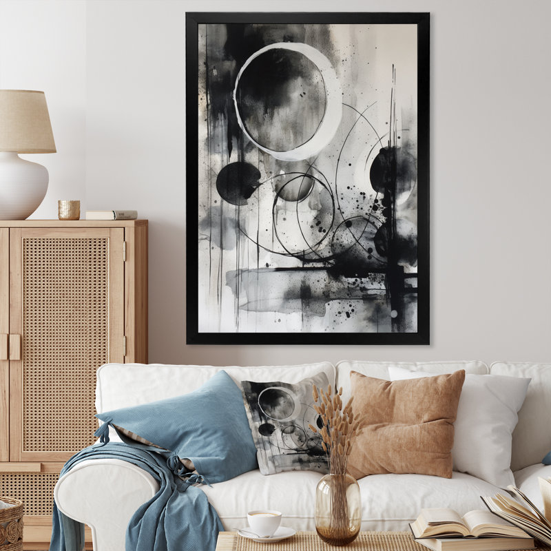 Exploration des profondeurs du marbre noir IV - art mural moderne sur toile géométrique, H 20 po x l 12 po x P 1 po