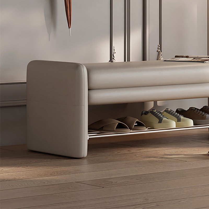 Tabouret à langer avec rangement 39,4 po, Beige