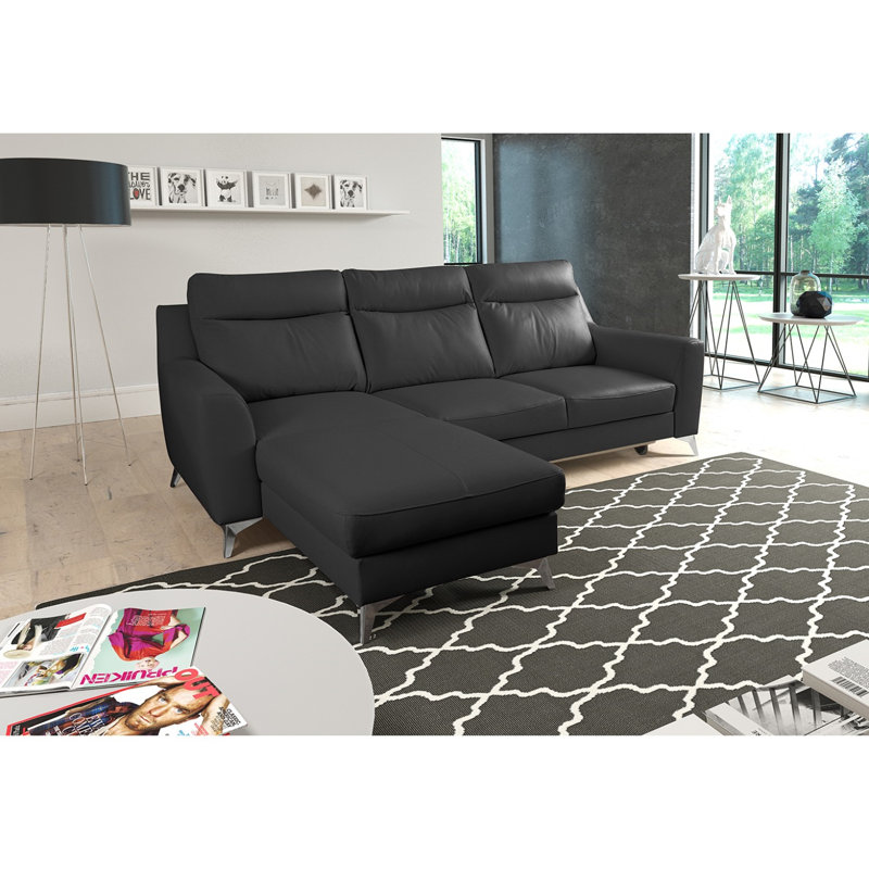 Fabiha 3 Seater Sofa Bed, Left Hand Facing, Black