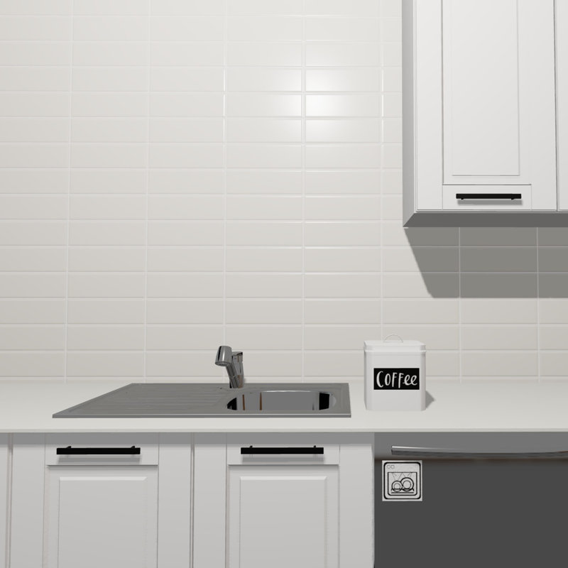 Color Beat Satin 4'' W x 12'' L Ceramic Subway Singular Tile, Sugar