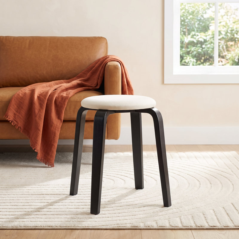 Navid Stackable Accent Stool, Black