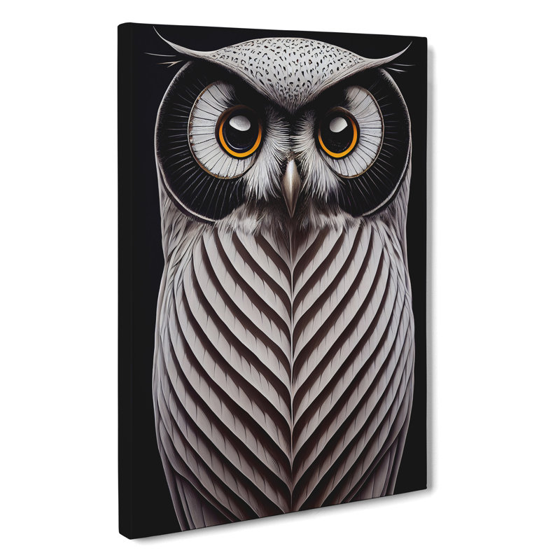 Awesome Owl - Wrapped Canvas, 50cm H x 35cm W x 3cm D