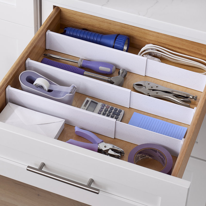 YouCopia® ReStickable™ Shallow Drawer Dividers, Kitchen Organizers for Utensil and Tool Storage