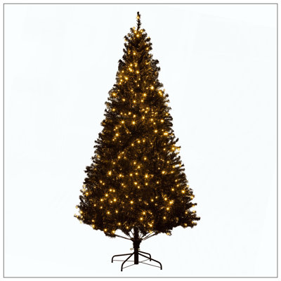 Prelit Christmas Tree Douglas Fir Artificial Christmas Tree With Realistic Branches, 500 Warm White LED Lights And 1346 Tips