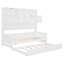 Lit de jour simple en bois avec lit gigogne simple, armoire et tablette tout-en-un