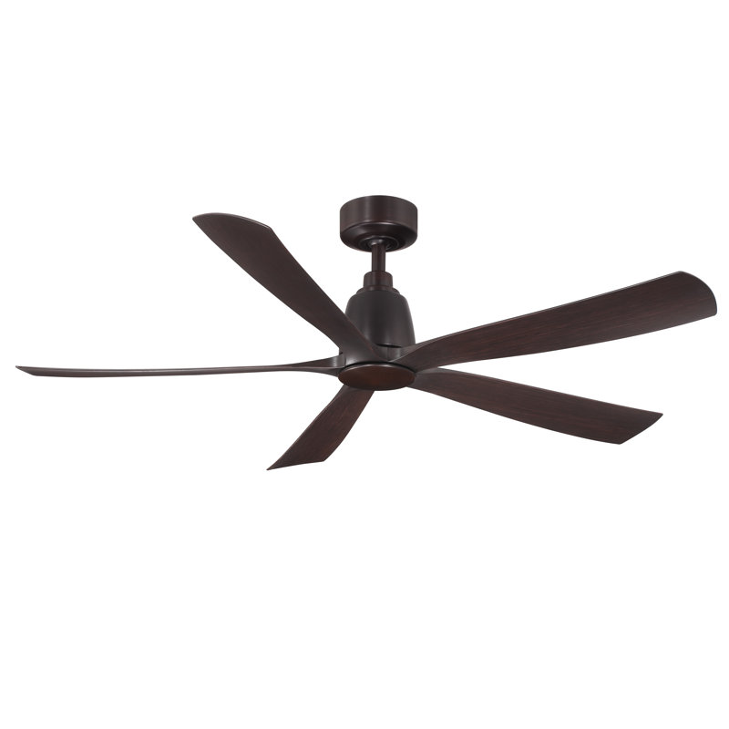 Kute5 52 inch Indoor/Outdoor Smart Ceiling Fan with Remote Control - Dark Bronze with Dark Walnut blades