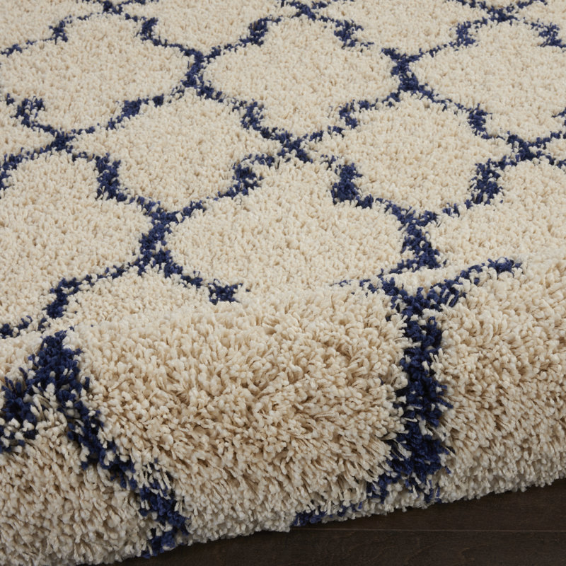 Tapis ivoire à poils longs Sigrid, Rectangle 3 pi 11 po x 5 pi 11 po