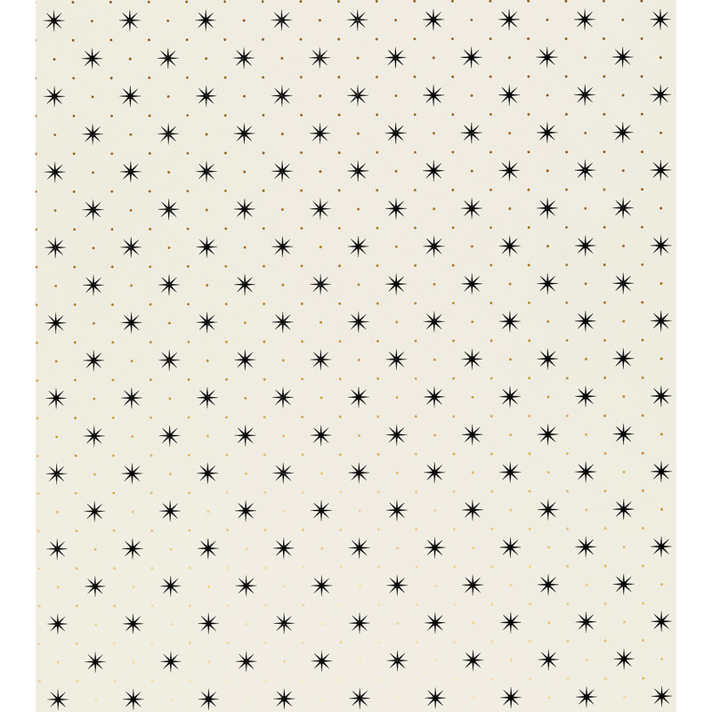 Albert Hadley Wallpaper Roll, Black/Gold on White