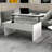 Modern White Coffee Table, 35.4 x 17.7 x 19.7 inches | 100% Melamine Coated Particle Board, Thickness: 0.7 inches | Sleek Design with 11.0-inch Leg Height | Perfect for Living Room and Contemporary Décor-99760493