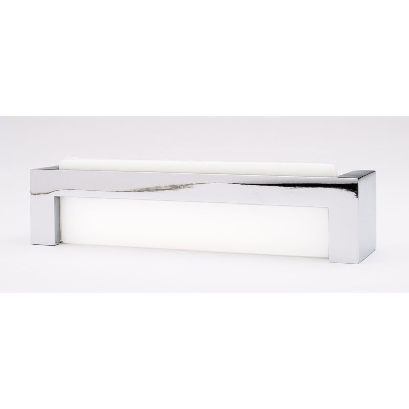 Poignée de meuble décorative en verre transparent 5 po Skyline CTC, Chrome poli/blanc