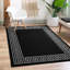Greek-Key Black Grey Non-Slip Polypropylene Area Rug — Washable Door Mat & Hallway Runner for Living Room, Kitchen & Bedroom-1646160189