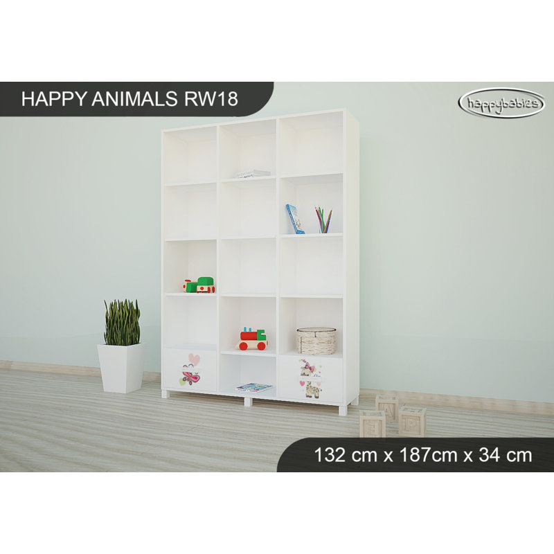187cm H X 132cm W Kids Bookcase, White