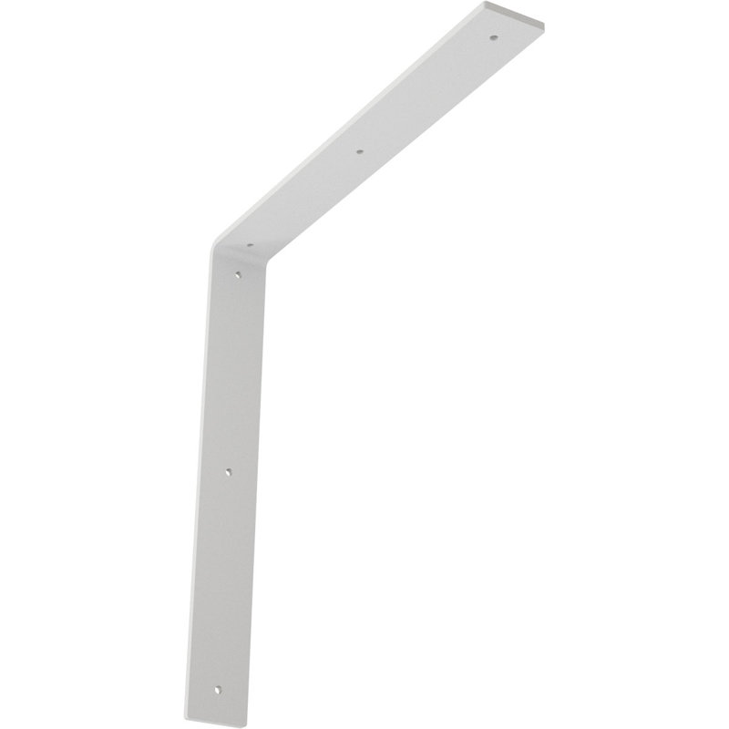 2"W x 16"D x 16"H Hamilton Steel Bracket, White Primer, White Primer (Paintable), 16" H x 2" W x 16" D