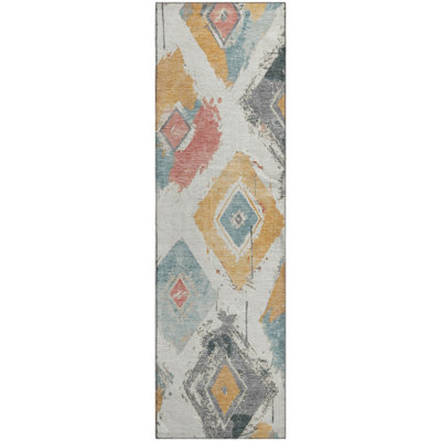 Premium Machine Washable Slesnick AMF1669 Diamonds Rug