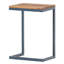 Table d'appoint rectangulaire antique en bois de sapin et en fer de grande taille, idéale pour différents environnements de vie, 18,53 po de profondeur, 13,07 po de largeur, 26,07 po de hauteur, une grande table avec une base foncée contrastante