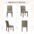 Oakridge Fabric Upholstered Parsons Side Dining Chair with Solid Rubberwood Legs, High-Density Foam Cushion-1533165716