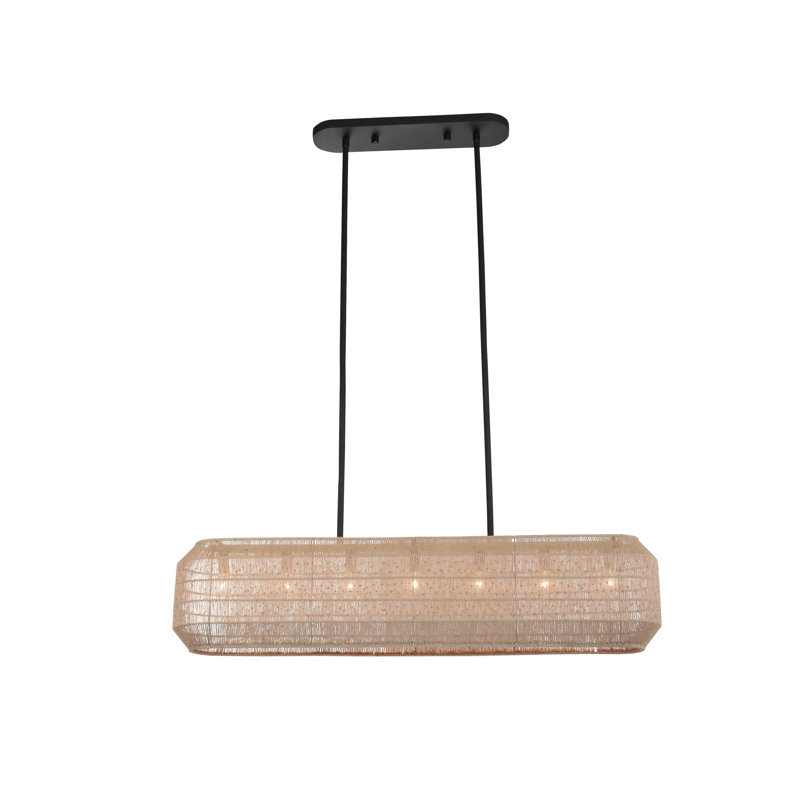 Cebu 7 LT Matte Black Linear Pendant Kalco