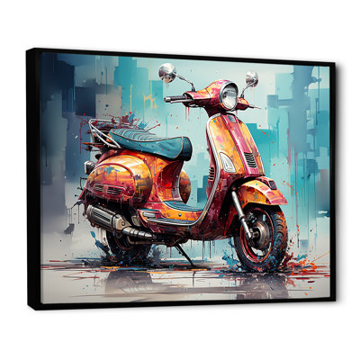 Graffiti Scooter Delight I sur impression sur toile